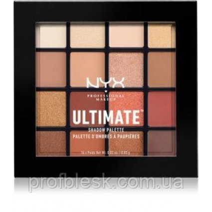 NYX Палетка теней Ultimate №3 (Warm neutrals) 16*0.83 г