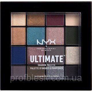 NYX Палетка теней Ultimate №10 (Ash) 16*0.83 г