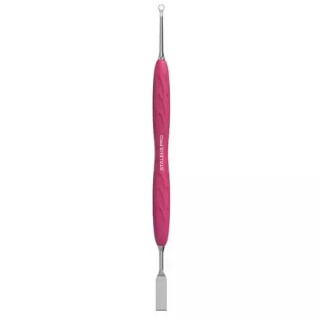 Лопатка манікюрна із силіконовою ручкою STALEKS PRO UNIQ 11 TYPE 1 (пушер плоский прямий + кільце)