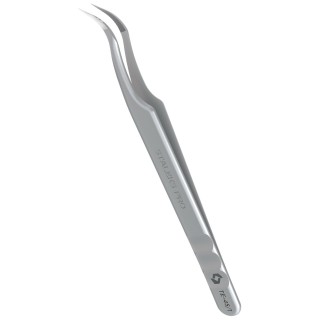 Пінцет професійний для вій з насічками STALEKS PRO Expert 45 Type 1 вигнутий