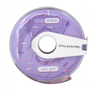 Змінний файл-стрічка у пластиковій котушці Bobbinail Staleks Pro papmAm 240 грит (6 м)