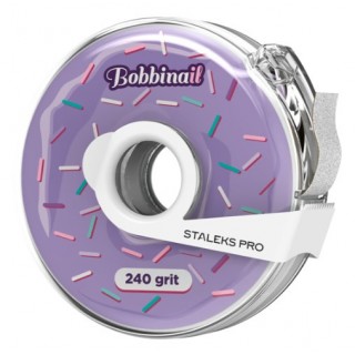 Змінний файл-стрічка білий в пластиковій котушці Bobbinail STALEKS PRO 240 грит 7 м