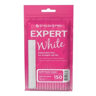 Змінні файли білі для пилки прямої на м'якій основі Staleks PRO EXPERT 20 30 шт