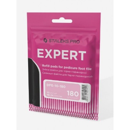 Набір змінних файлів для тертки педикюрної Staleks Pro Expert 10 180 грит 30 штук DFE-10-180