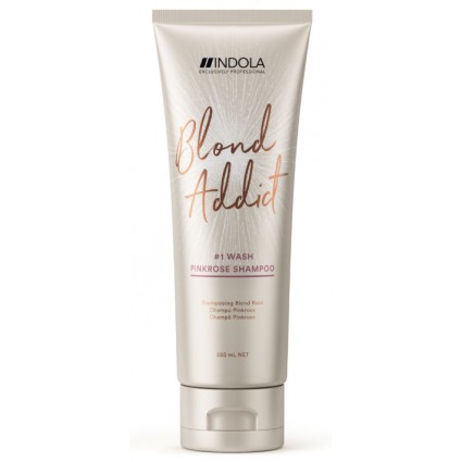Відтіночний шампунь для світлого волосся з рожевим пігментом Indola Blond Addict Pinkrose Shampoo 250мл Відтіночний шампунь для світлого волосся з рожевим пігментом Indola Blond Addict Pinkrose Shampoo 250мл