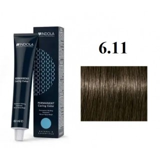 Стійка перманентна крем-фарба indola 6.11 Русявий інтенсивний попелястий 60 мл