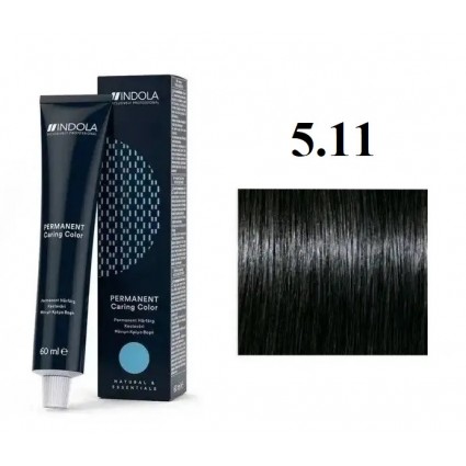 Стійка перманентна крем-фарба indola 5.11 Світло-коричневий ітенсивний попелястий 60 мл
