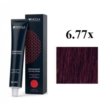 Стійка перманентна крем-фарба indola 6.77 х Русявий екстра фіолетовий 60 мл