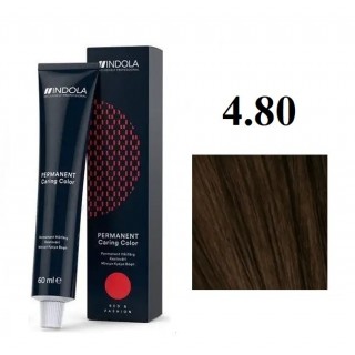 Стійка перманентна крем-фарба indola 4.80 (4.8+) Середньо-коричневий шоколадний натуральний 60 мл