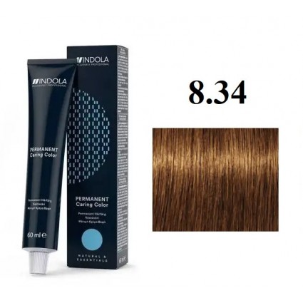 Стійка перманентна крем-фарба indola 8.34 Світлий золотистий блонд мідний 60 мл