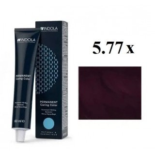 Стійка перманентна крем-фарба indola 5.77 х Світло-коричневий екстра фіолетовий 60 мл
