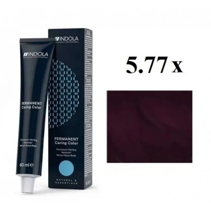 Стійка перманентна крем-фарба indola 5.77 х Світло-коричневий екстра фіолетовий 60 мл
