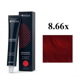 Стійка перманентна крем-фарба indola 8.66 х Світло-русявий інтенсивно червоний 60 мл