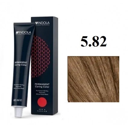 Стійка перманентна крем-фарба indola 5.82 Світло-коричневий шоколадний перламутровий 60 мл