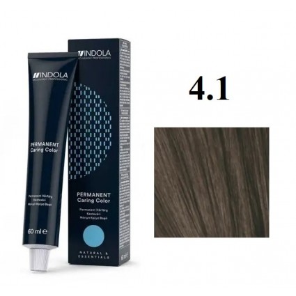 Стійка перманентна крем-фарба indola 4.1 Середньо-коричневий попелястий 60 мл