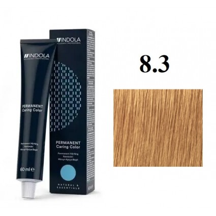 Стійка перманентна крем-фарба indola 8.3 Світлий золотистий блонд 60 мл