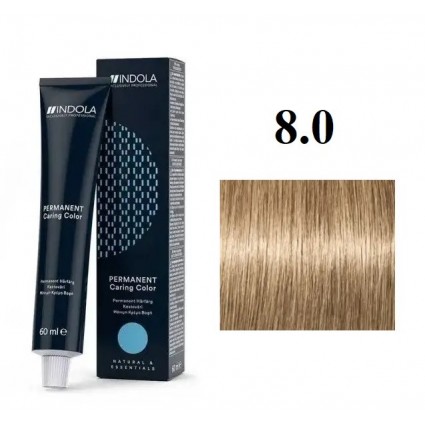 Стійка перманентна крем-фарба indola 8.0 Світло русявий натуральний 60 мл