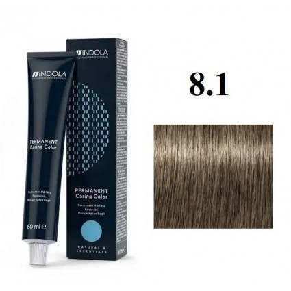 Стійка перманентна крем-фарба Indola 8.1 Світлий попелястий русявий 60 мл
