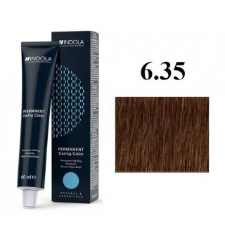 Стійка перманентна крем-фарба indola 6.35 золотистий Русявий червоне дерево 60 мл