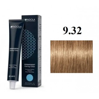 Стійка перманентна крем-фарба Indola 9.32 Світлий золотистий блонд перлинний 60 мл