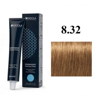 Стійка перманентна крем-фарба indola 8.32 Світлий золотистий блонд перламутровий 60 мл