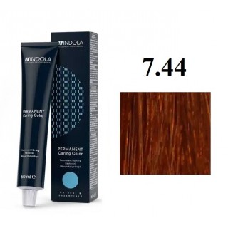 Стійка перманентна крем-фарба indola 7.44 Середній блонд інтенсивний медний 60 мл