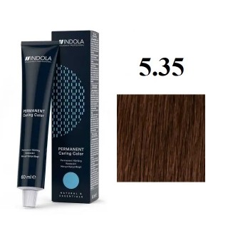 Стійка перманентна крем-фарба Indola 5.35 Світло-коричневий золотисто-червоне дерево 60 мл