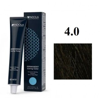 Стійка перманентна крем-фарба indola 4.0 Середньо-коричневий натуральний 60 мл
