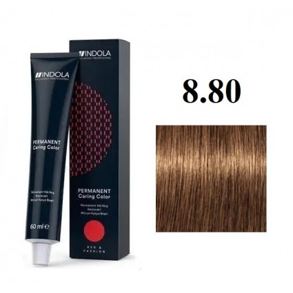 Стійка перманентна крем-фарба Indola 8.80 (8.8+) Світлий блонд шоколадно-натуральний 60 мл