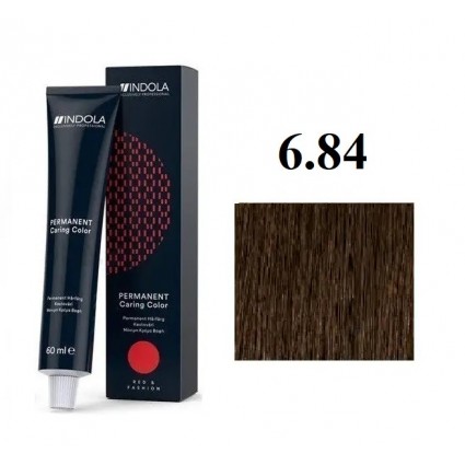 Стійка перманентна крем-фарба indola 6.84 Русявий шоколадний перламутровий 60 мл