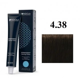 Стійка перманентна крем-фарба indola 4.38 Середньо-коричневий золотистий шоколадний 60 мл