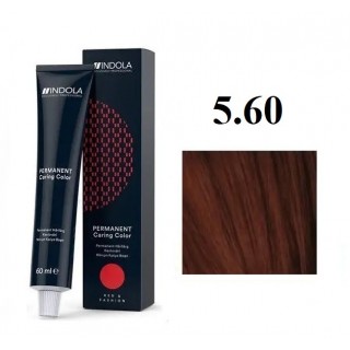 Стійка перманентна крем-фарба indola 5.60 (5.6+) Світло-коричневий червоний натуральний 60 мл