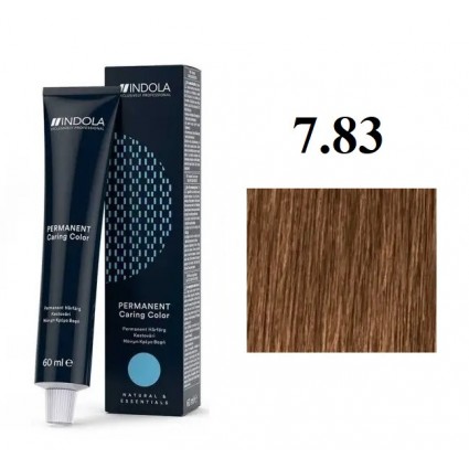 Стійка перманентна крем-фарба indola 7.83 Середній блондин шоколодно золотистий 60 мл