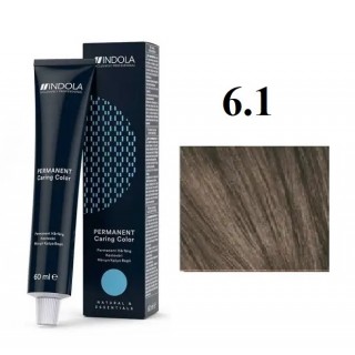 Стійка перманентна крем-фарба indola 6.1 Русявий інтенсивний попелястий 60 мл