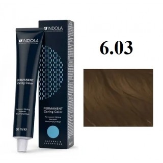 Стійка перманентна крем-фарба indola 6.03 Русявий натуральний золотистий 60 мл
