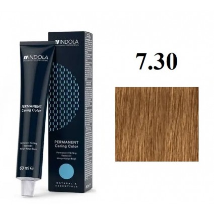 Стійка перманентна крем-фарба indola 7.30 (7.3+) Середній золотистий блонд натуральний 60 мл