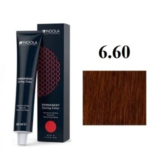 Стійка перманентна крем-фарба indola 6.60 (6.6+) Темний блондин червоний натуральний 60 мл