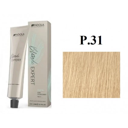 Стійка перманентна крем-фарба Indola Р.31 Блонд пастельний золотистий попелястий 60 мл