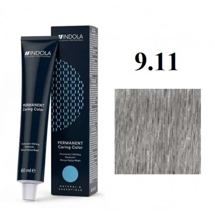 Стійка перманентна крем-фарба indola 9.11 Дуже світлий блонд попелястий 60 мл
