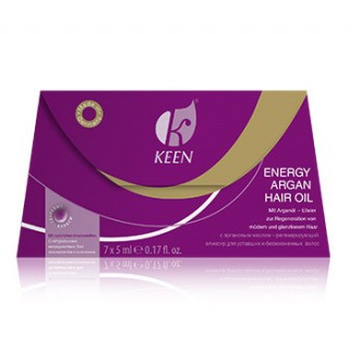 Энергетическое аргановое масло для волос Keen Energy Argan Hair Oil (7 ампул по 5мл)