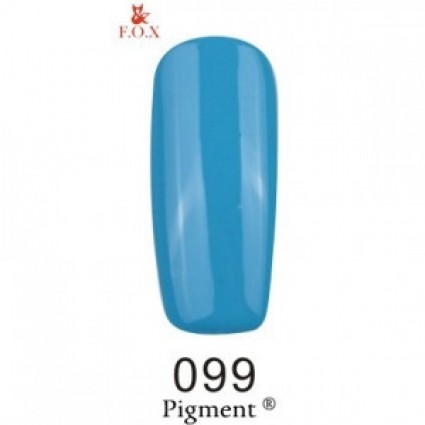 Гель-лак F.O.X Gel Polish Gold Pigment 099 насичений темно-блакитний 6 мл