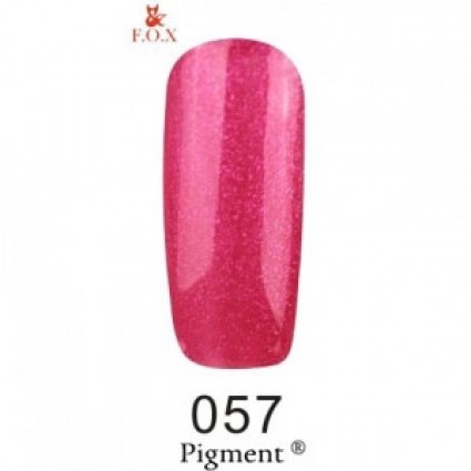 Гель-лак F.O.X Gel Polish Gold Pigment 057 малиновий з перламутровим мікроблиском 6 мл