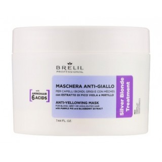 Маска для нейтралізації жовтизни волосся Brelil Silver Blonde Treatment Anti-Yellowing Mask 250 мл