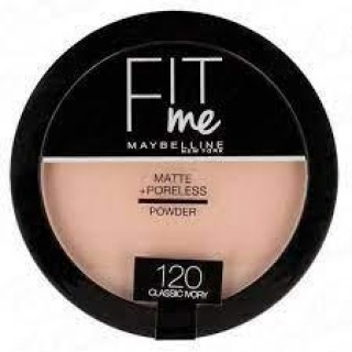 Пудра Maybelline Fit Me! Matte+Poreless №120 (classic ivory) 9г