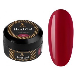Моделюючий гель для нігтів F.O.X Hard Gel Red 15 мл