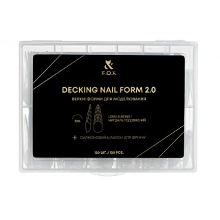 Верхні форми  для моделювання F.O.X Decking Nail form 2.0 Подовжений Мигдаль (120 шт.)