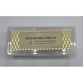 Верхні форми для моделювання F.O.X Decking Nail form 4.0 Класичний мигдаль 28 шт