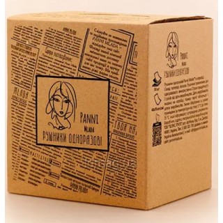 Рушник у коробці Panni Mlada 40х70 см гладкі 100 шт білий