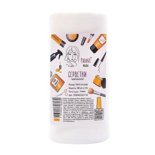 Серветки в рулоні Panni Mlada 15*15 см 100 шт гладкі