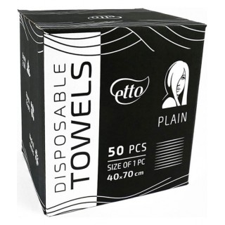 Одноразові рушники Etto чорні гладкі 40х70 см 50 шт